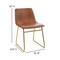 Flash Furniture 2 Pk 18 Inch Light Brown LeatherSoft Dining Chairs ET-ER18345-18-LB-GG - alternate 8